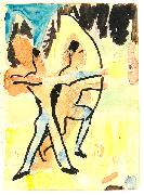 Ernst Ludwig Kirchner Archer at Wildboden- Watercolour und ink over pencil oil